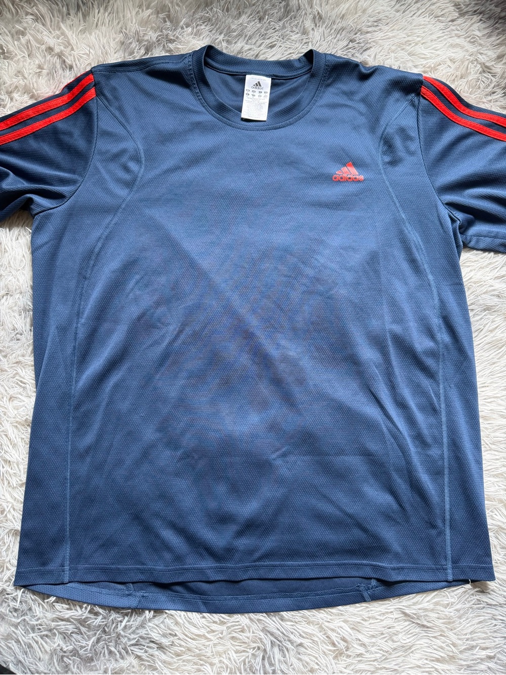adidas Blue Performance Crew Neck Tee